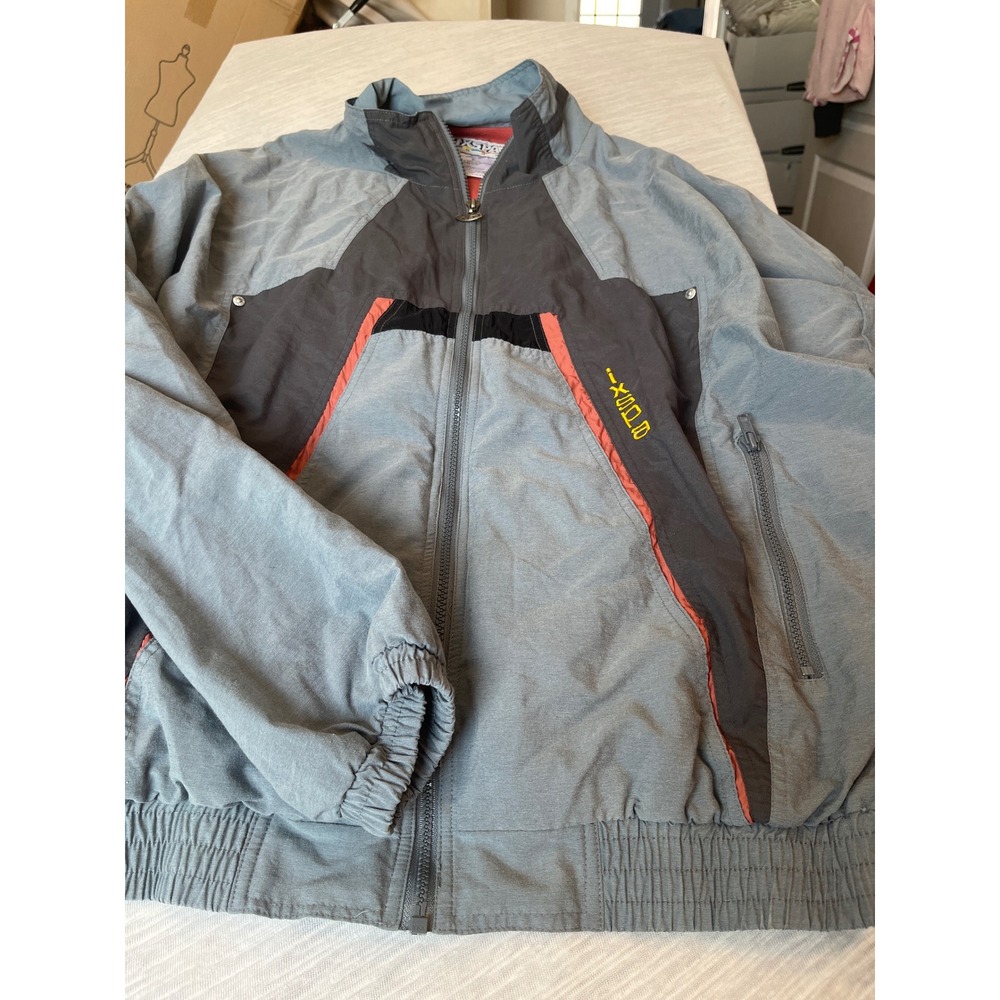 IXSPA Mens Track Jacket Full Zip Colorblock Athletic Windbreaker Size XL‎